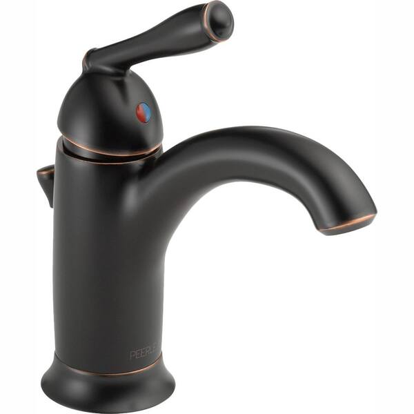 Peerless Claymore Single Hole Single Handle Bathroom Faucet In Oil Rubbed Bronze P1627lf Ob The Home Depot