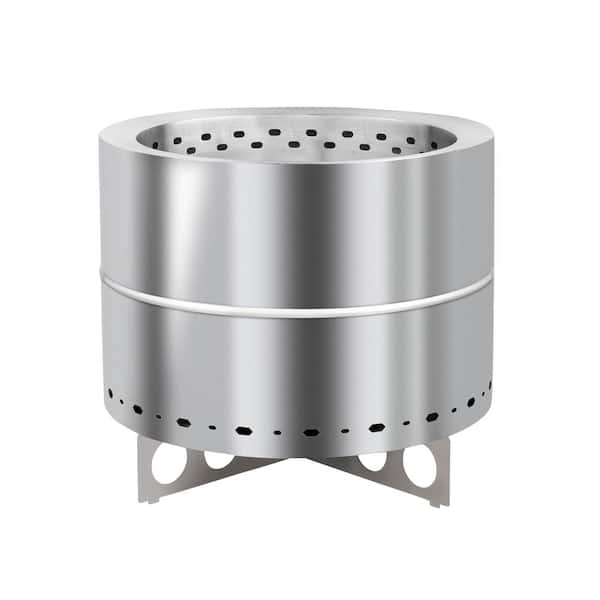 Winado 16.7 in. H Stainless Steel Smokeless Stove with Storage Bag and Handle and Base