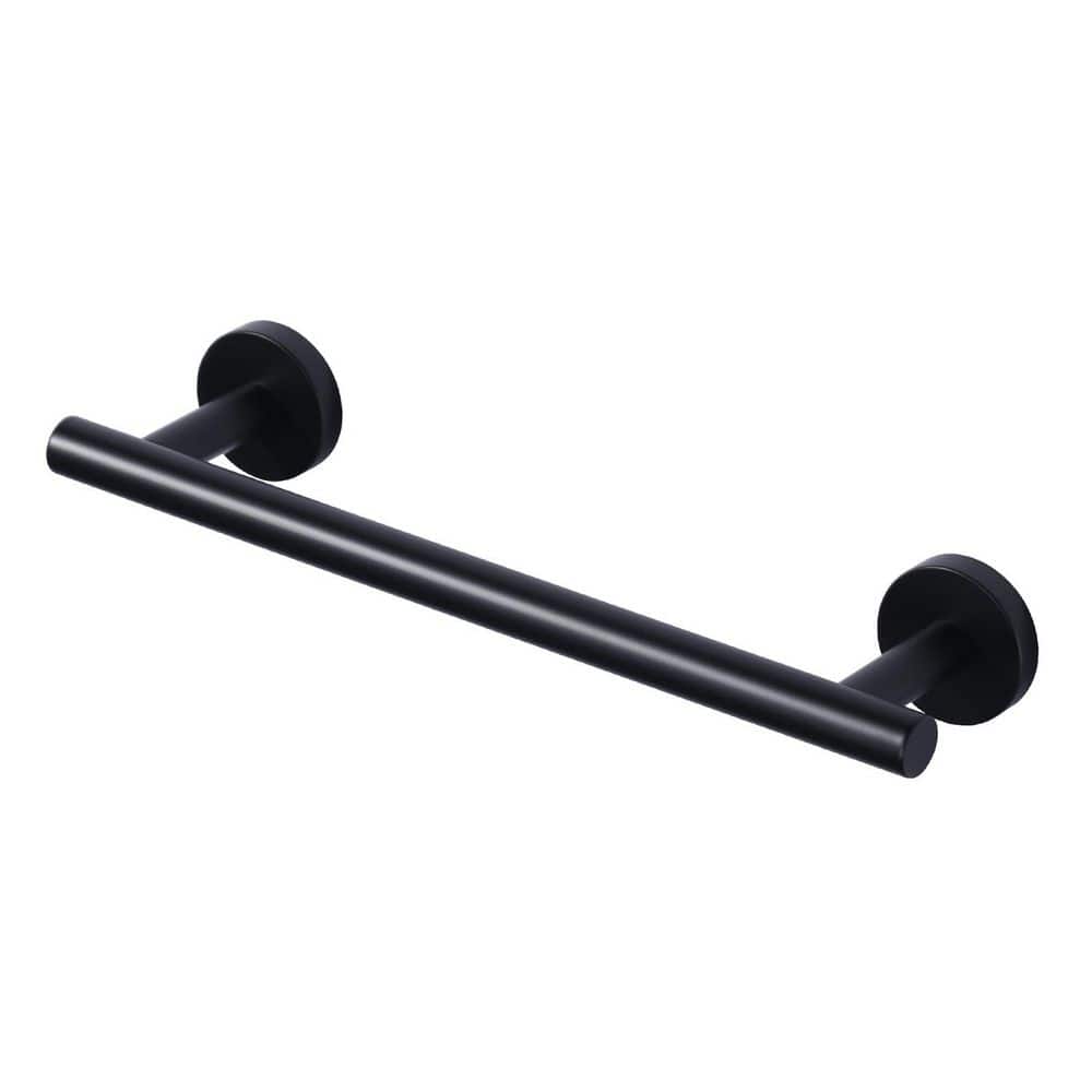12 in. Wall Mounted Single Towel Bar Bath Hardware Accessory in Matte Black price history on PriceWatchPro