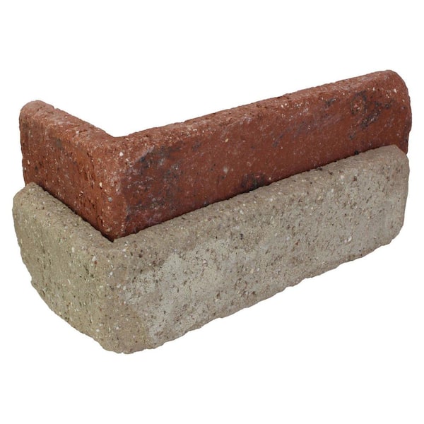 Old Mill Brick 7.625 in. x 3.625 in. x 2.25 in. x 0.5 in. Cobblestone Thin Brick Corners (Box of 25-Bricks)