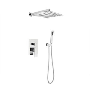 10" Rain Shower Head Systems Wall Mounted Shower in Brushed Nickel