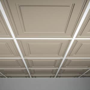 Oxford Latte 2 ft. x 2 ft. Lay-in Ceiling Panel (Case of 6)