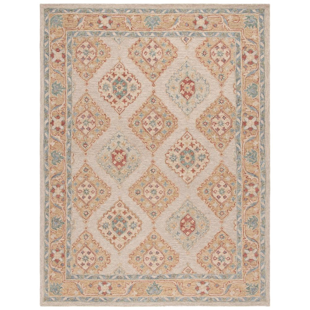 Metro 8 ft. x 10 ft. Beige/Rust Diamond Ornate Border Area Rug price history on PriceWatchPro