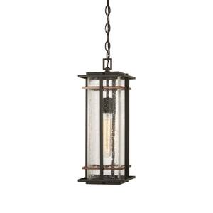 San Marcos 1-Light Sand Coal and Antique Copper Outdoor Hanging Light