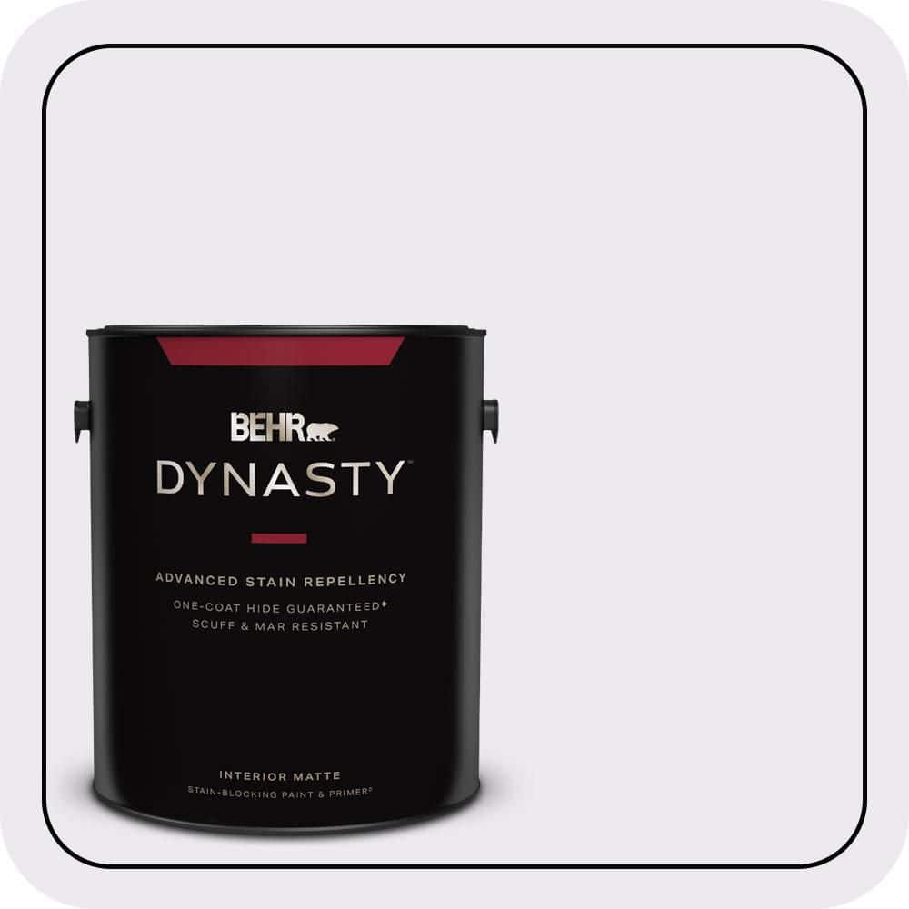 1 gal. #630A-1 Amethyst Cream Matte Interior Stain-Blocking Paint & Primer