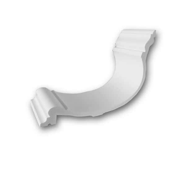 ORAC DECOR 9-7/8 in. D x 7-1/2 in. W x 4 in. L Primed White Plain Polyurethane Crown Moulding Sample