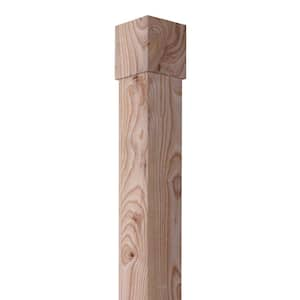 5.625 in. D x 5.6875 in. W x 104 in. L Unfinished Natural Ash Lally Column Wrap