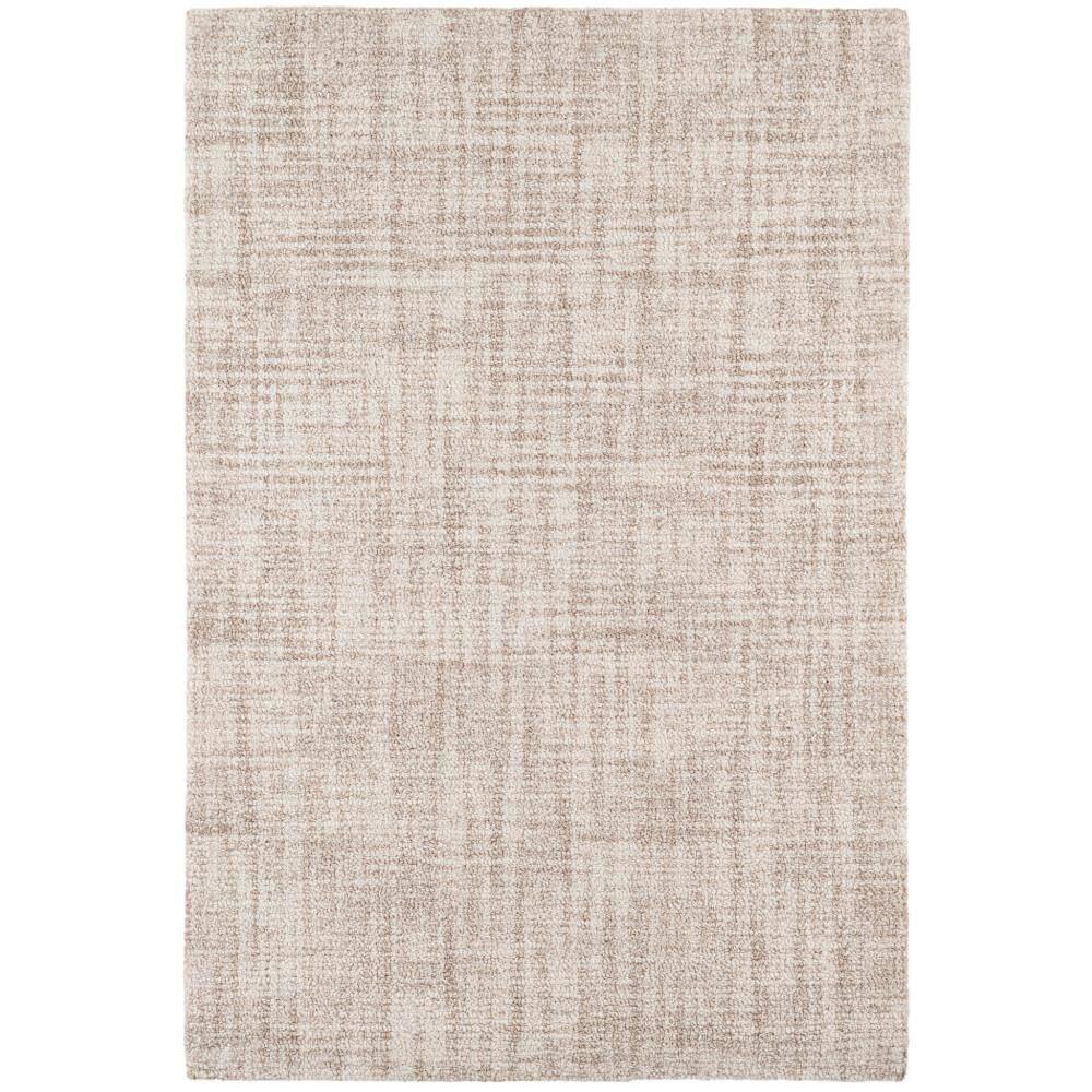 DASH & ALBERT Crosshatch Hand Micro Hooked Wool Ivory 3 ft. x 5 ft