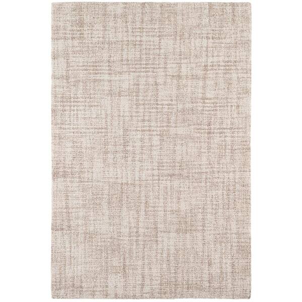 Crosshatch Hand Micro Hooked Wool Ivory 3 ft. x 5 ft. Indoor Area Rug