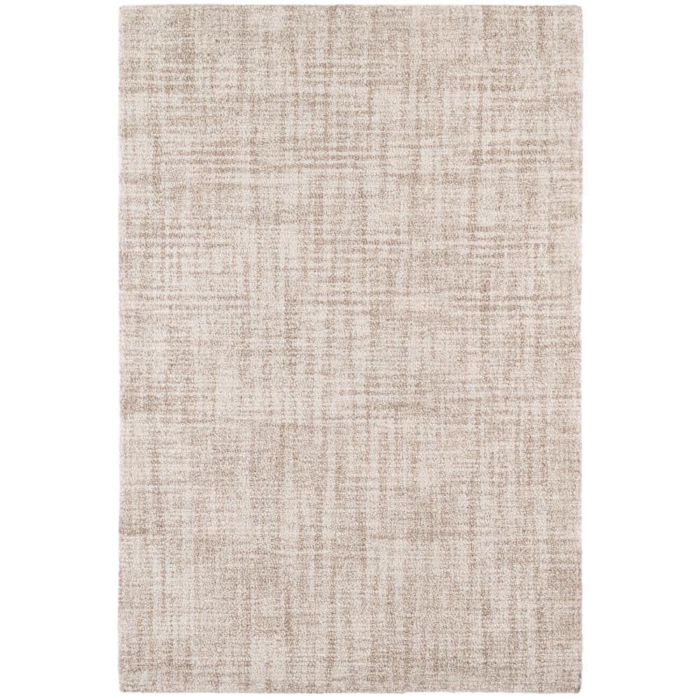 DASH & ALBERT Crosshatch Hand Micro Hooked Wool Ivory 4 ft. x 6 ft ...