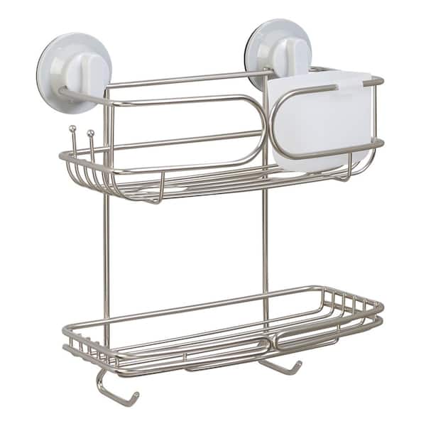 3pcs/set, Stainless Steel Shower Caddy With Storage Box, Waterproof &  Rustproof, Round Edge And Smooth Lines Without Hurting Hands, With Plastic  Storage Box, Silver Color.