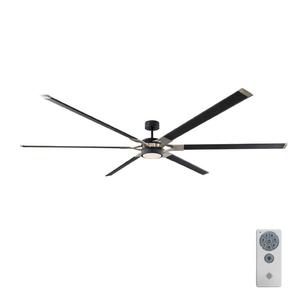 Midnight Black 96" LED Ceiling Fan with Remote and Light