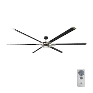 Loft 96 in. Integrated LED Indoor/Outdoor Midnight Black Ceiling Fan with Aluminum Blades, DC Motor and Remote Control
