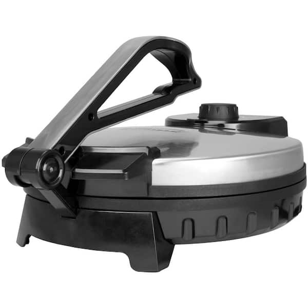 Brentwood 12 in. Stainless Steel Electric Tortilla Maker with Non-Stick Plates