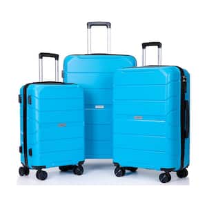 3-Piece PP Luggage Sets Lightweight Durable Suitcase with TSA Lock (20/24/28)