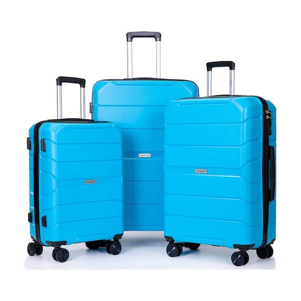 Luggage Sets Expandable ABS Durable store Suitcase Sets Double Wheels TSA Megenta 3pcs