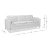 Jennifer Taylor Knox 84 in. Pillow Square Arm Modern Farmhouse Performance Velvet Living Room Sofa Couch in Olive Green 64110-3-V036