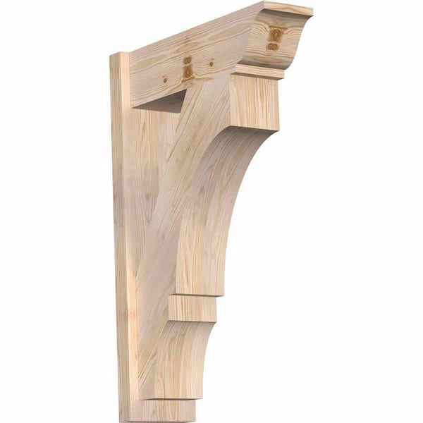Ekena Millwork 8 in. x 36 in. x 24 in. Balboa Traditional Smooth Douglas Fir Outlooker