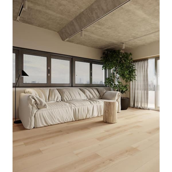Take Home Sample-7.1 in. W x 22 MIL Hillcrest Birch/Embossed Waterproof Click Locking Luxury Vinyl Plank Flooring