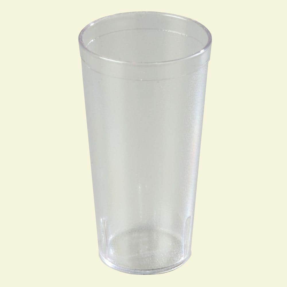 Sterilite Tumblers Plastic Drinking Glass Cups 20 Ounce Blue Tint, Set of 8  