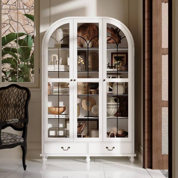 FUFU&GAGA White 63 in. W x 15.7 in. D x 78.7 in. H Wood FUFU&GAGA White 63 in. W x 15.7 in. D x 78.7 in. H Wood