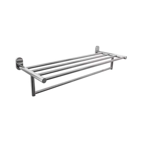 BOANN 22 in. 4-Bar Towel Rack in Polished Chrome