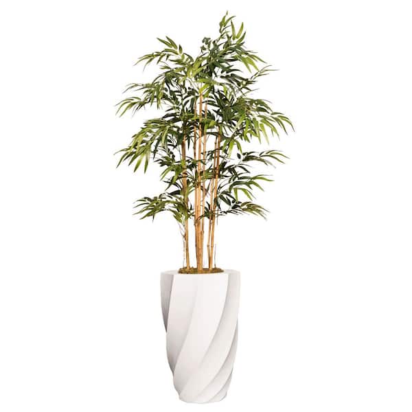 VINTAGE HOME 50 in. High Artificial Bamboo Tree with Fiberstone Planter
