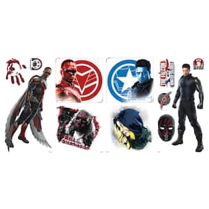 Red and Blue and Black Falcon and The Winter Soldier Wall Decals