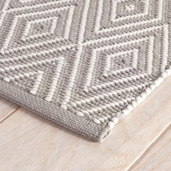 Diamond Handwoven Fieldstone/Ivory 3 ft. x 18 ft. Outdoor Runner Rug