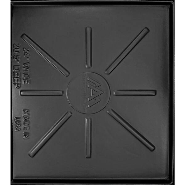 24.5 in. x 20.5 in. Black Dishwasher Pan