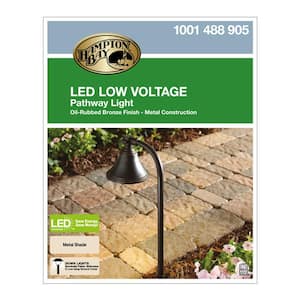 10-Watt Equivalent Low Voltage Oil-Rubbed Bronze Integrated LED Outdoor Landscape Path Light with Metal Shade