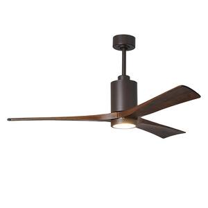 Patricia 60 in. LED Indoor/Outdoor Damp Textured Bronze Ceiling Fan with Remote Control, Wall Control