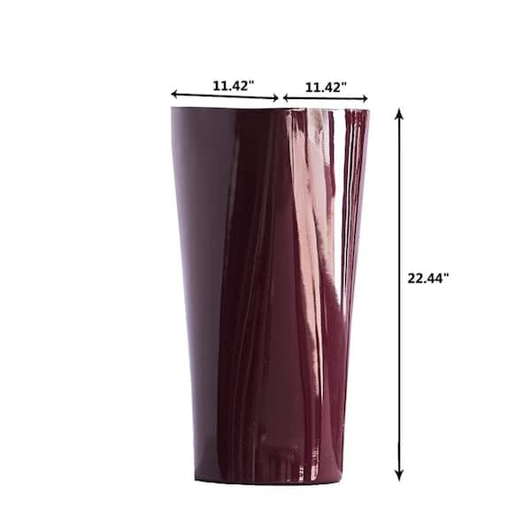 https://images.thdstatic.com/productImages/8f91c3bb-a437-4dad-9222-52bcfa477611/svn/glossy-maroon-finish-xbrand-plant-pots-swplanterrd11-fa_600.jpg