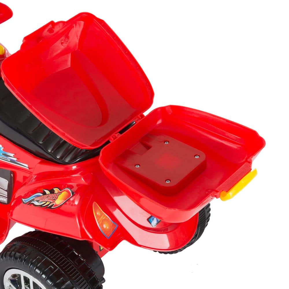 Red 6-Volt Kids Electric Ride-On Motorcycle with Sounds