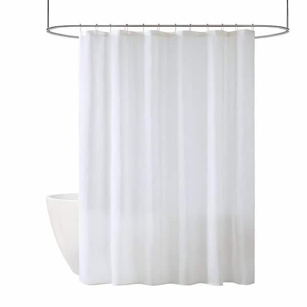 JL 72 in. W x 84 in. L Polyester Shower Curtain in White