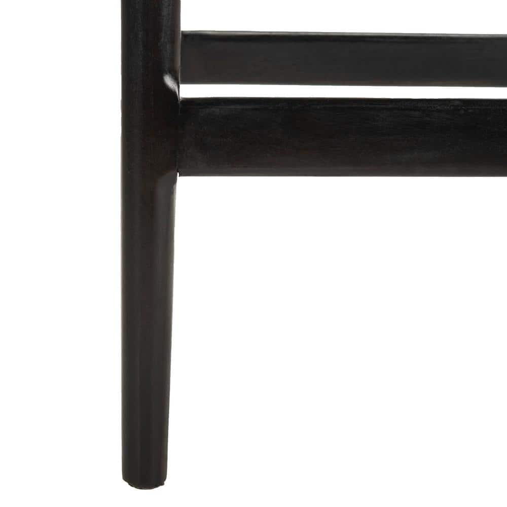 Maldives Inspired Transitional Black Bar Stool with Acrylic Cushion