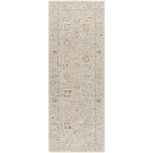 Avant Garde Gray Traditional 2 ft. x 7 ft. Indoor Area Rug