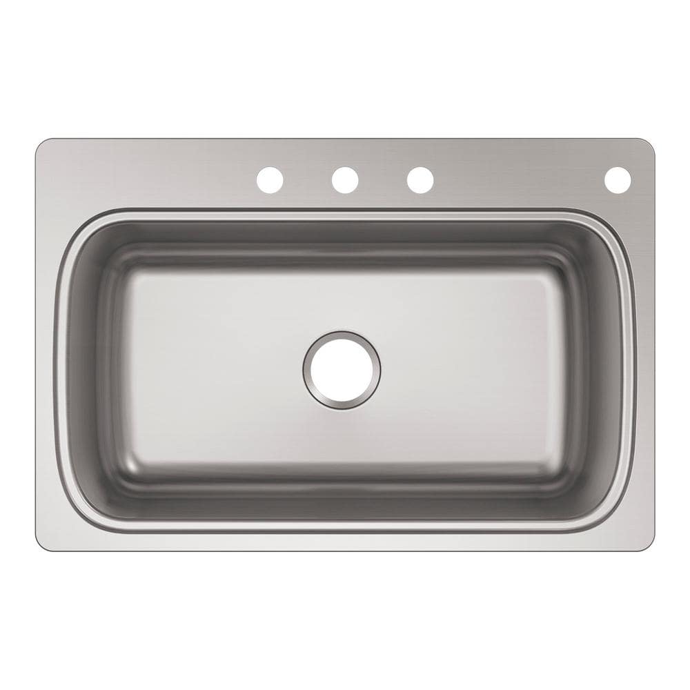 Verse 33'' Stainless Steel Drop-In Single Bowl Kitchen Sink