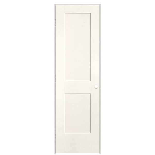 Masonite 24 in. x 80 in. 2-Panel Logan Right-Hand Solid Core Ivory Keys Molded Composite Single Prehung Interior Door