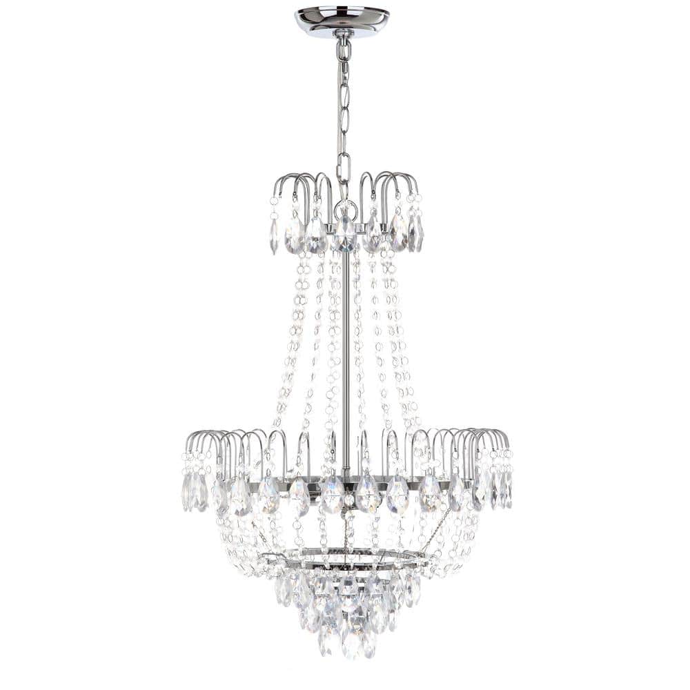 Sonja 3-Light Chrome/Clear Beaded Empire Hanging Pendant Lighting price history on PriceWatchPro
