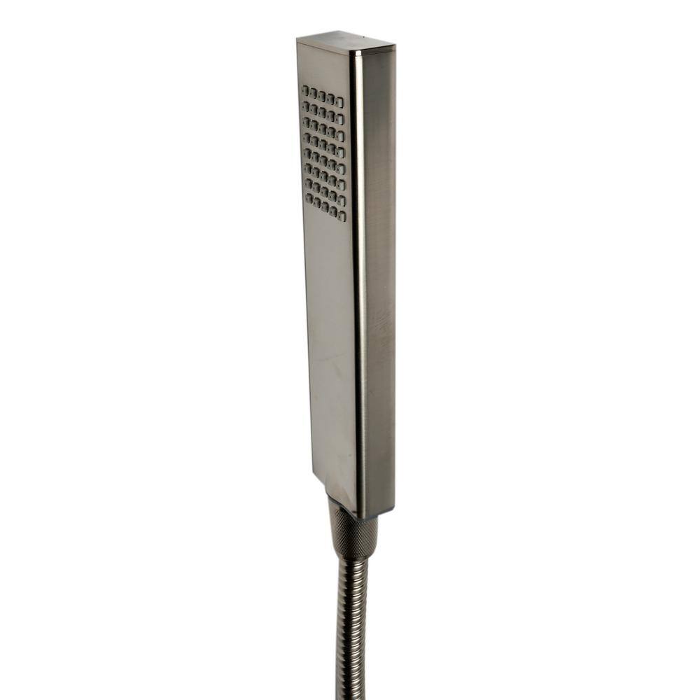 Brushed Nickel Adjustable Height Multi-Head Shower System