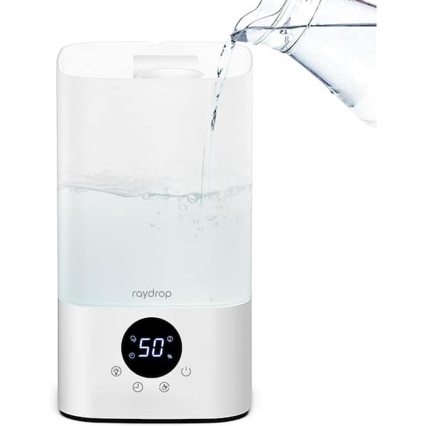 Lukyamzn 0.66 Gal. Top Fill Cool Mist Smart Humidifiers with Essential Oil Diffuser, Timer, 7 Color Light, Auto Shut-Off in White