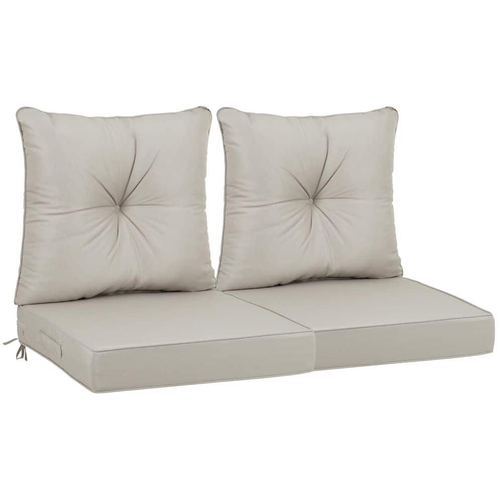24 in. x 24 in. Outdoor Patio Chaise Lounge Cushion in Beige (Set of 2) price history on PriceWatchPro