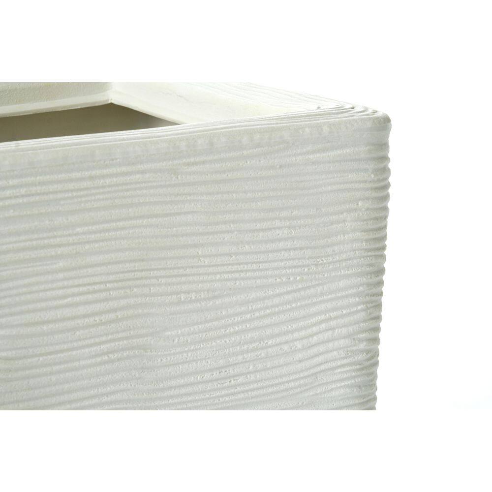 Pearl White Square Resin Indoor/Outdoor Planter, 14"