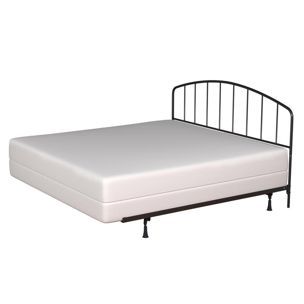 Tolland Black Metal King Spindle Headboard with Arched Design