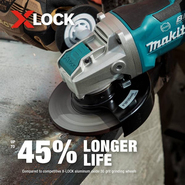 Makita X-LOCK 5 in. x 1/4 in. x 7/8 in. 36-Grit Type 27 General