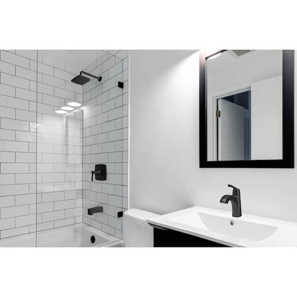 Calandine Single-Handle 1-Spray Tub and Shower Faucet in Matte Black (Valve Included)