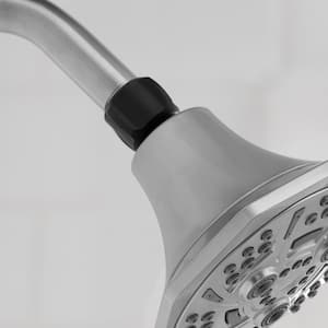 Fairpark 5-Spray Patterns with 4.7 in. Tub Wall Mount Single Fixed Shower Head in Brushed Nickel