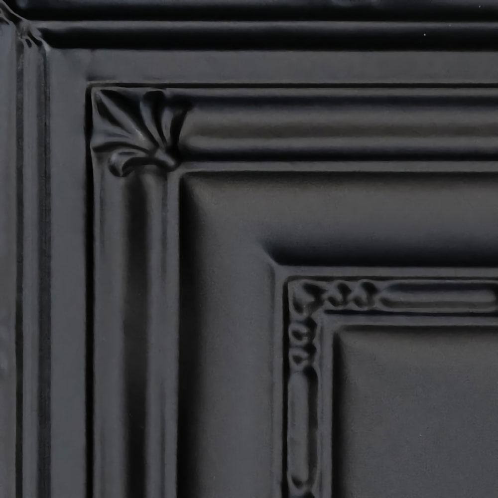 Take Home Sample - Eyelet Satin Black 1 ft. x 1 ft. Decorative Tin Style Nail Up Ceiling Tile (1 sq. ft./case) price history on PriceWatchPro