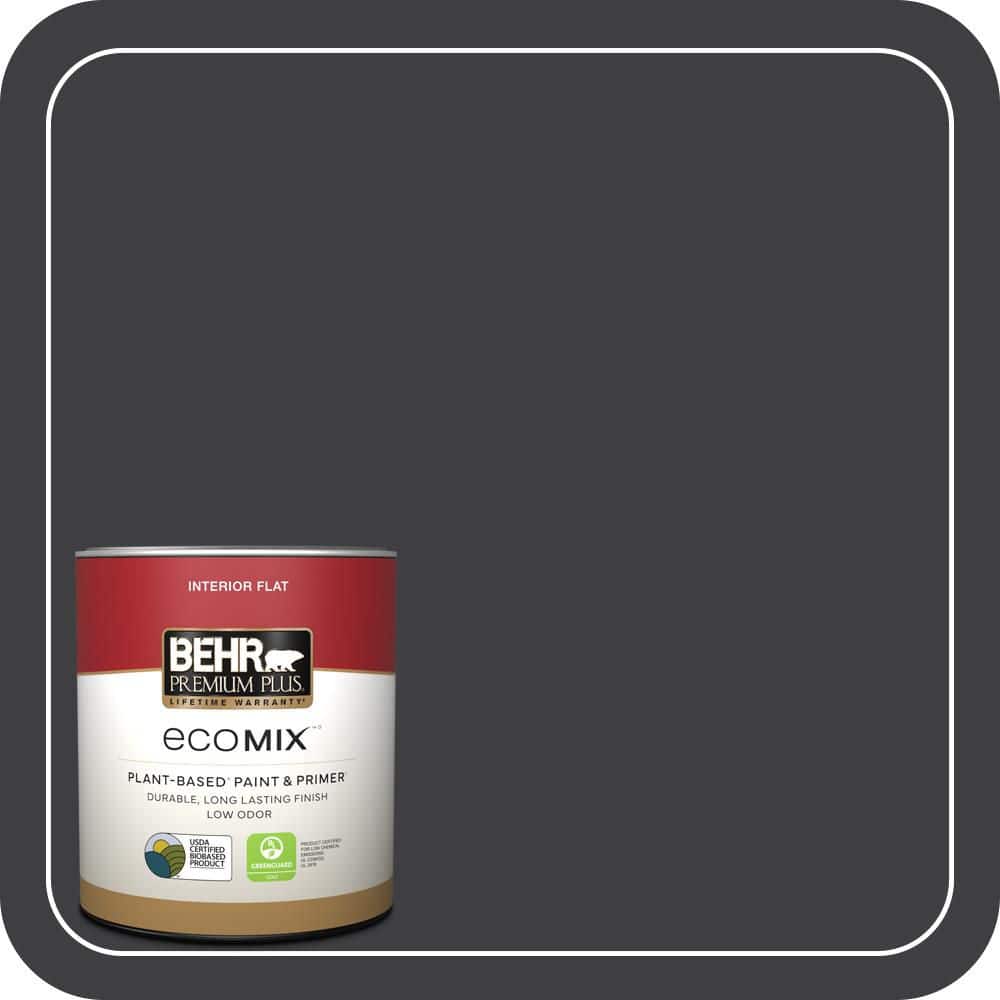 1 qt. #ECC-10-2 Jet Black Flat EcoMix Plant-Based Interior Paint & Primer price history on PriceWatchPro